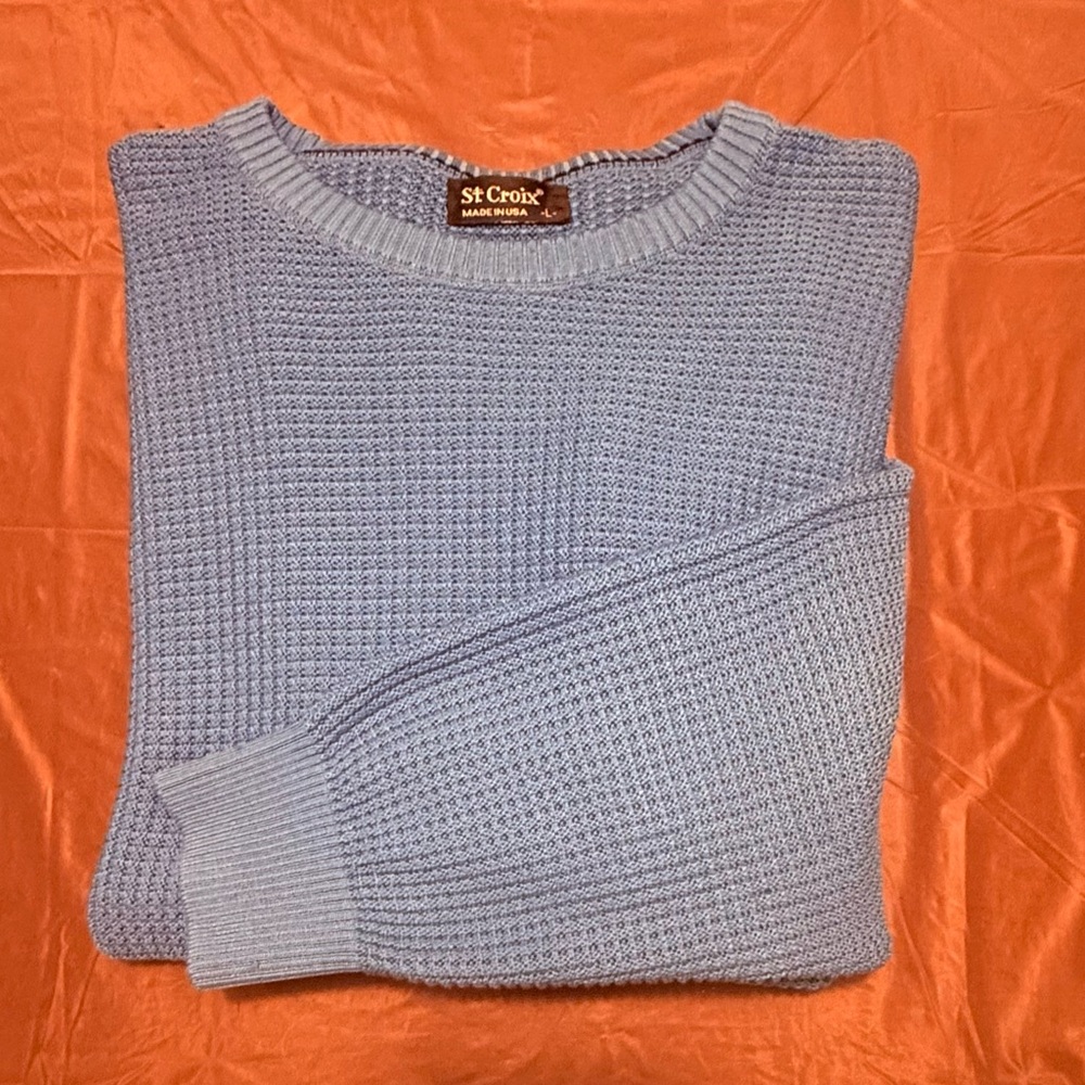 Vintage St. Croix Men's Blue Crewneck Golf Sweater Size Large - Picture 2 of 10